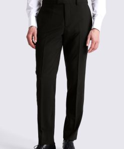 Black Tailored Fit Dress Trousers