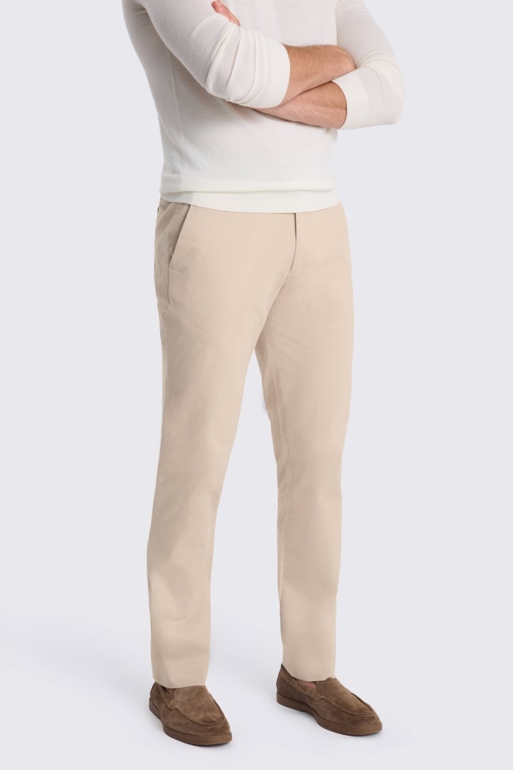 Stone Tailored Fit Cotton Chinos