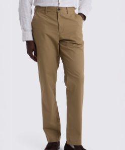 Tobacco Tailored Fit Cotton Chinos