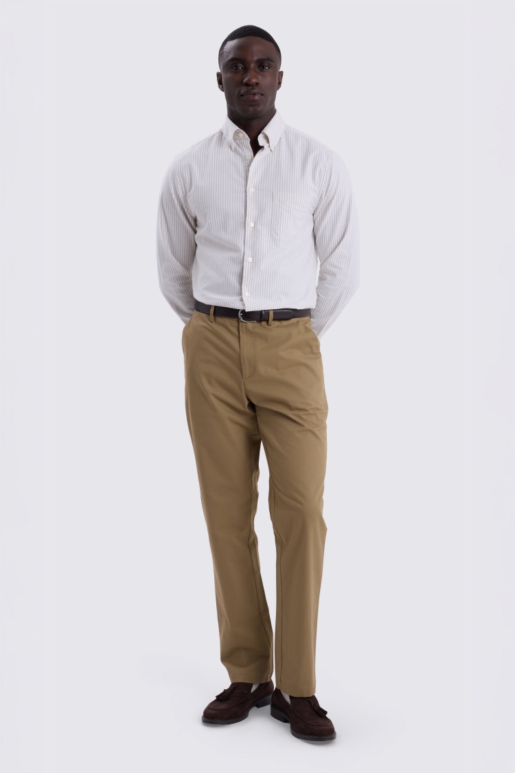 Tobacco Tailored Fit Cotton Chinos - Image 4