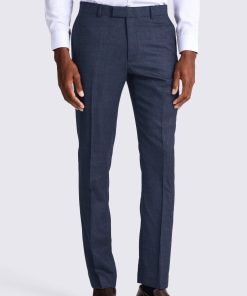 Blue Slim Fit Twisted Trousers