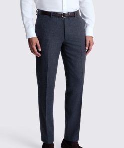 Blue Slim Fit Donegal Trousers