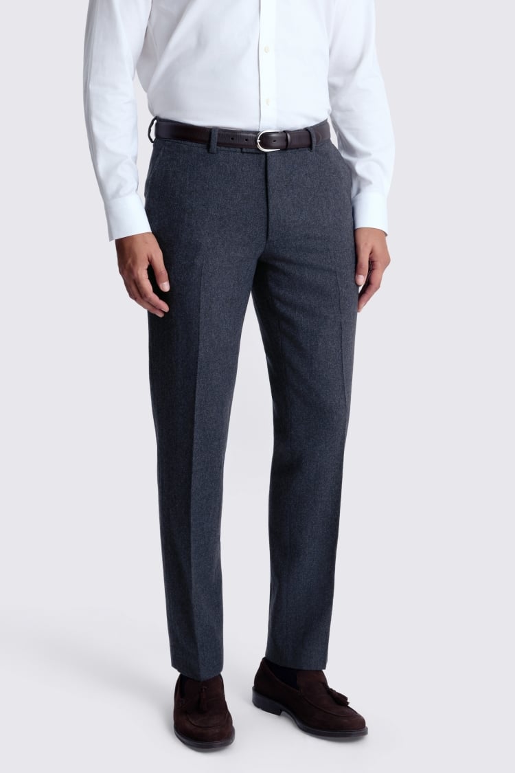 Blue Slim Fit Donegal Trousers