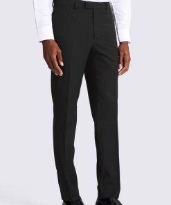 Black Slim Fit Stretch Trousers
