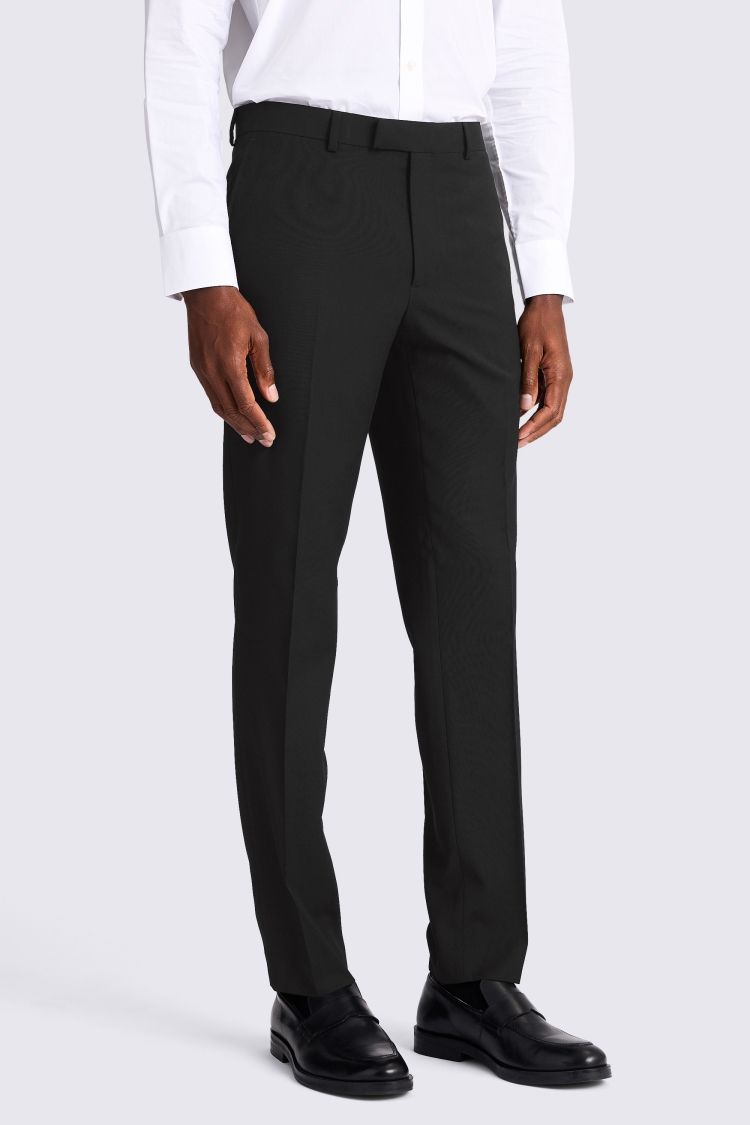 Black Slim Fit Stretch Trousers