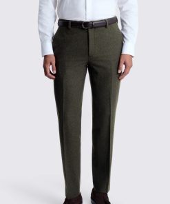 Khaki Slim Fit Donegal Trousers