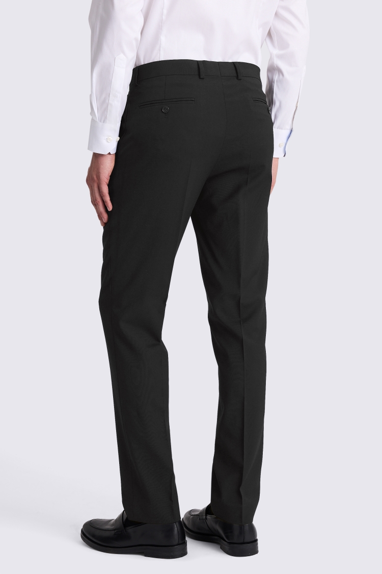 Black Regular Fit Stretch Trousers - Image 2