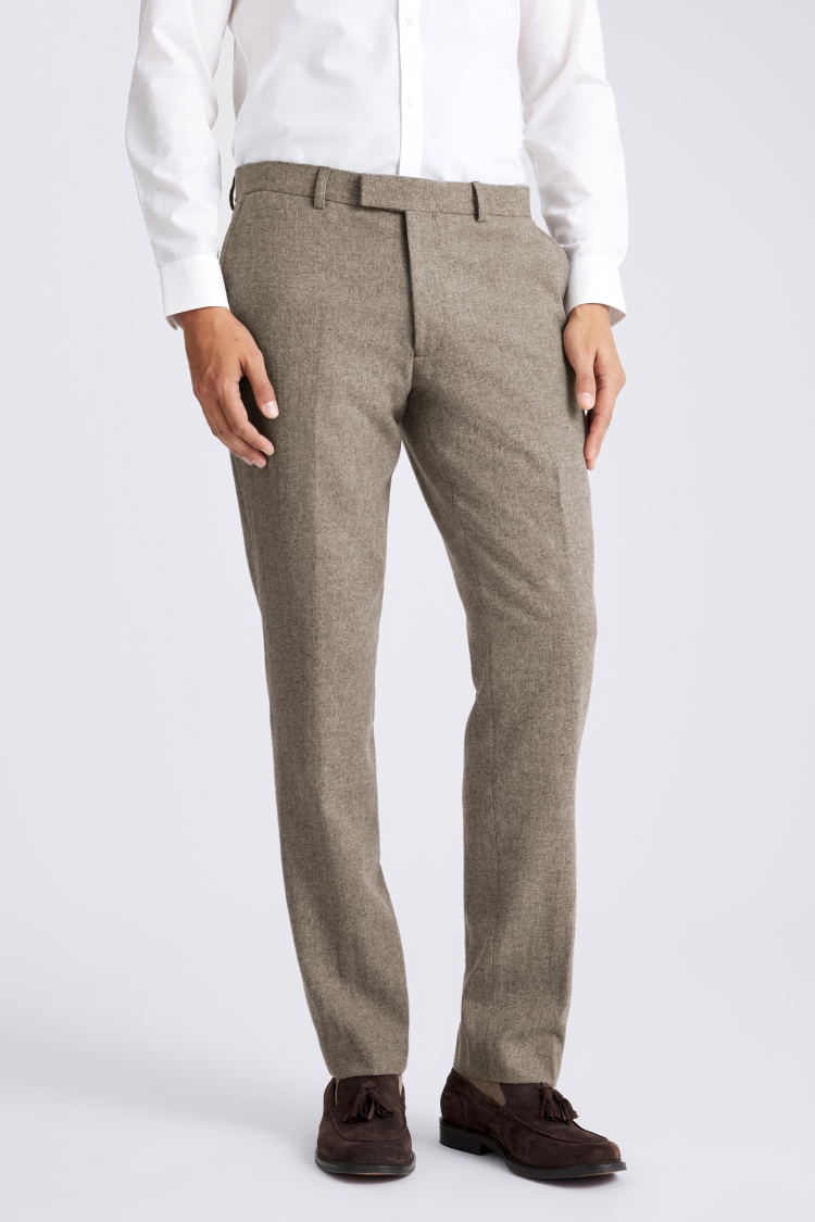 Stone Slim Fit Donegal Trousers