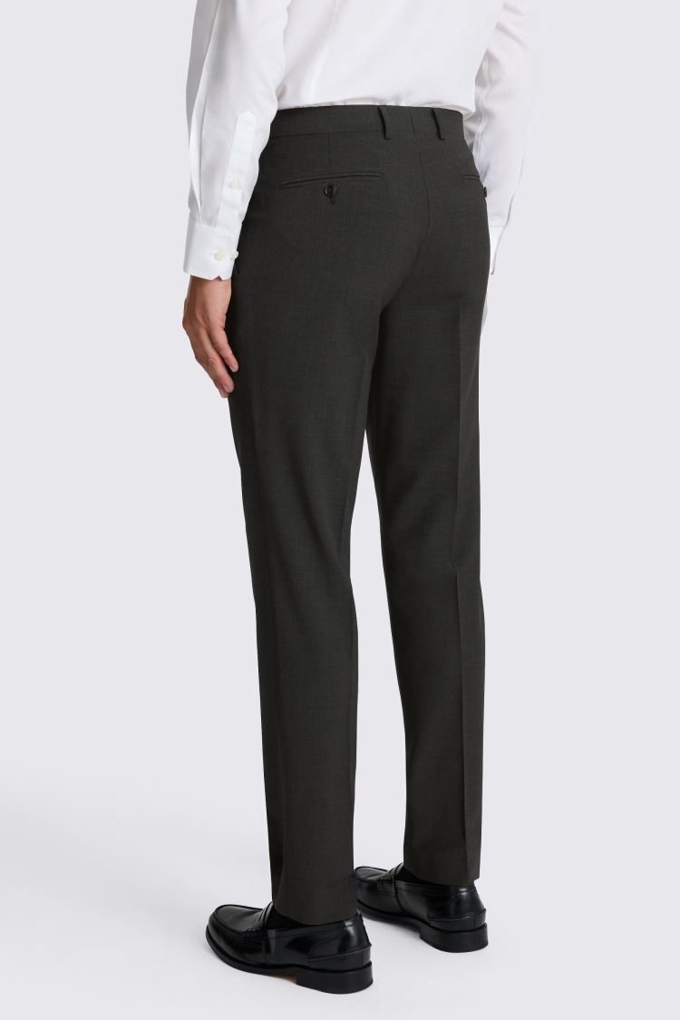 Charcoal Tailored Fit Performance Trousers - Image 2