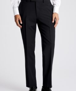 Black Regular Fit Dress Trousers