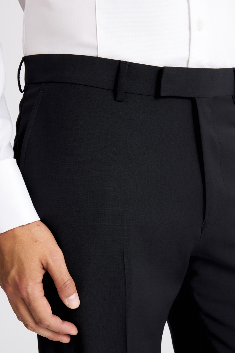Black Regular Fit Dress Trousers - Image 3