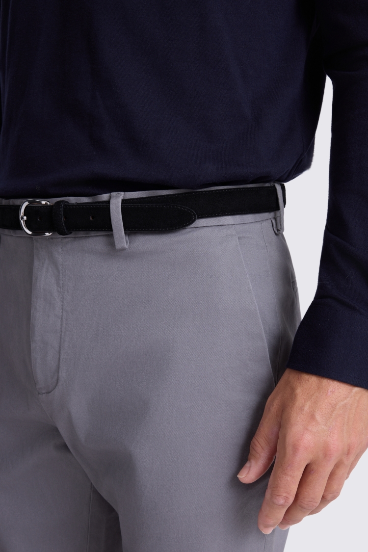 Grey Slim Fit Cotton Chinos - Image 3
