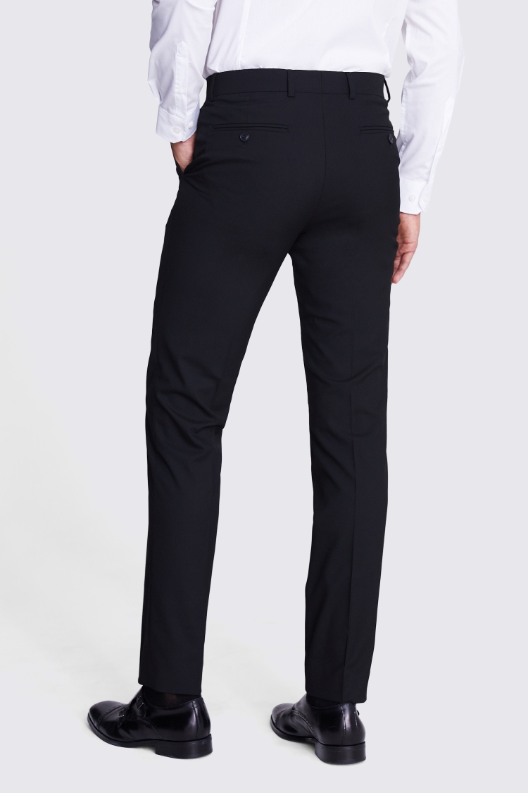 Black Tailored Fit Trousers - Image 2