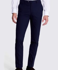 Navy Tailored Fit Trousers