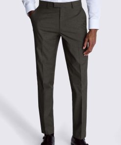 Charcoal Regular Fit Stretch Trousers