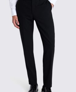 Black Slim Fit Dress Trousers