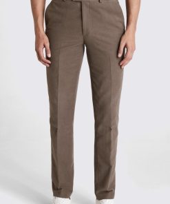 Taupe Italian Moleskin Trousers