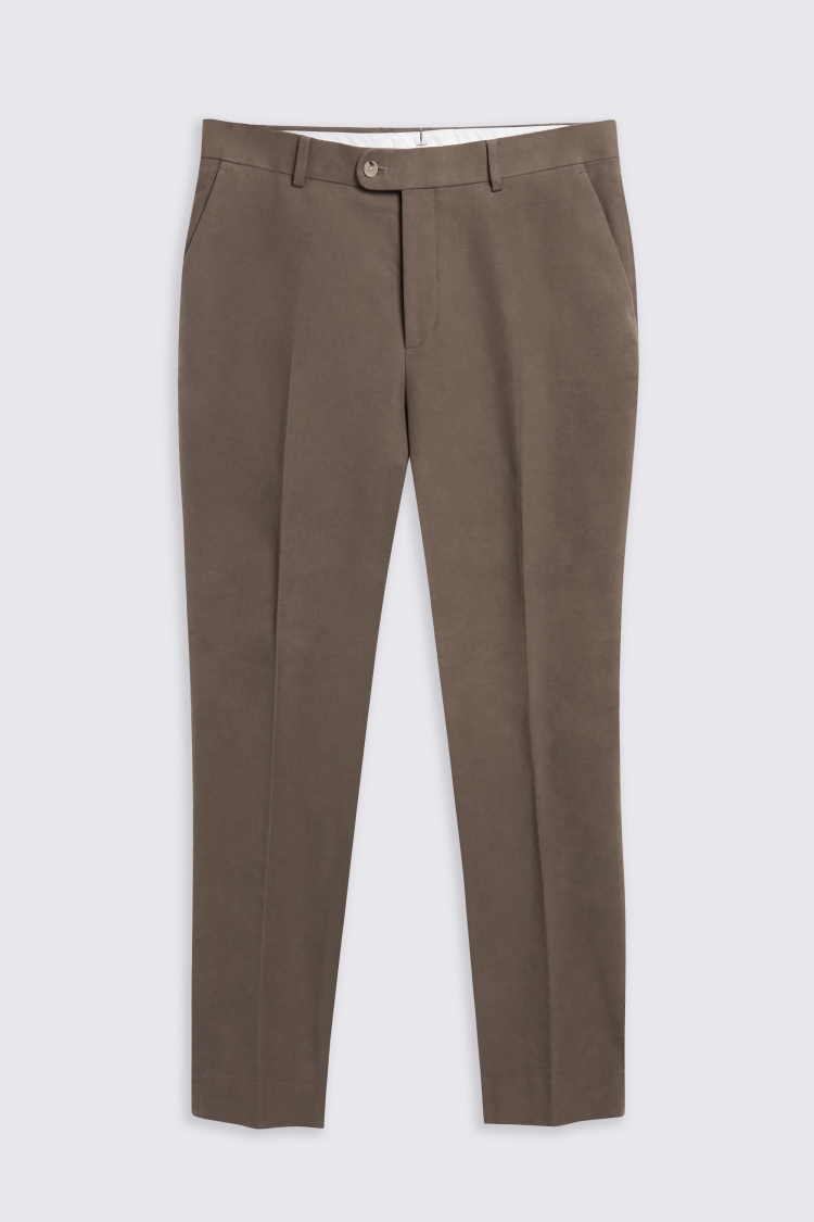 Taupe Italian Moleskin Trousers - Image 4