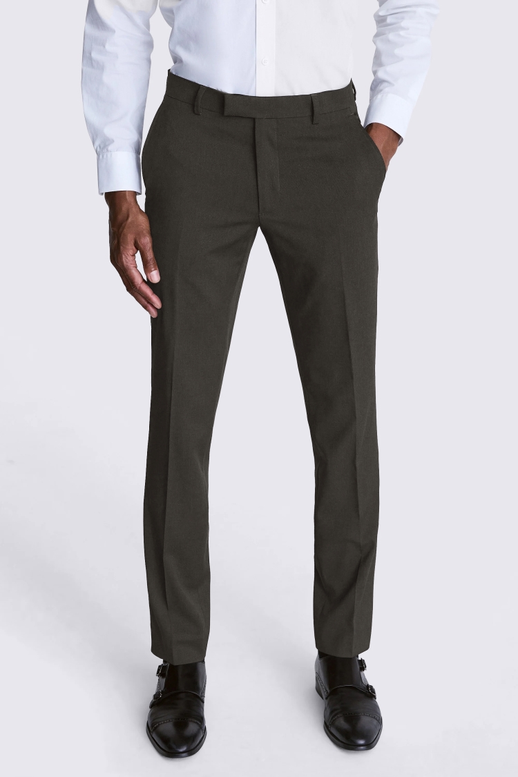 Charcoal Slim Fit Stretch Trousers