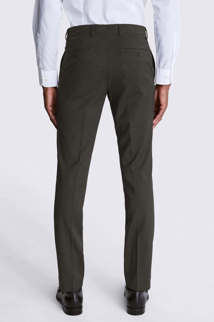 Charcoal Slim Fit Stretch Trousers - Image 2