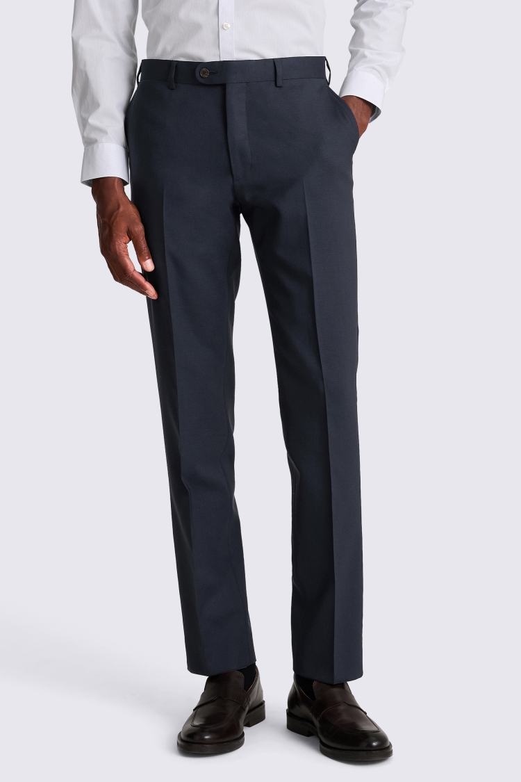 Navy Italian Tailored Fit Trousers