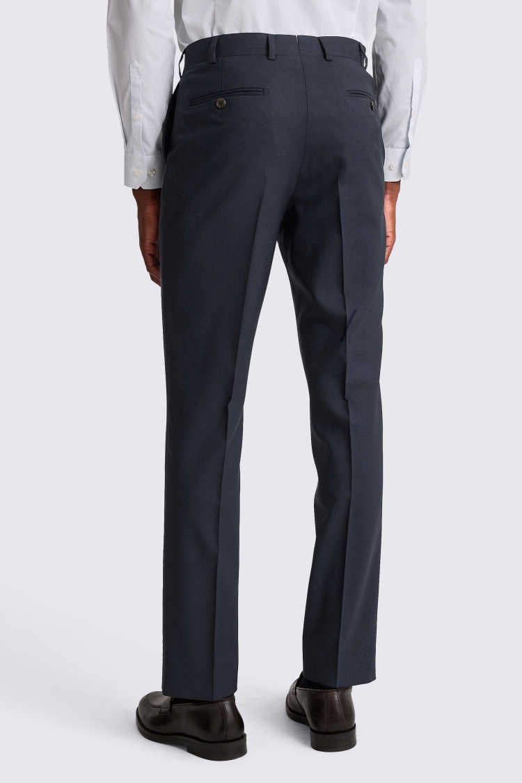 Navy Italian Tailored Fit Trousers - Image 2