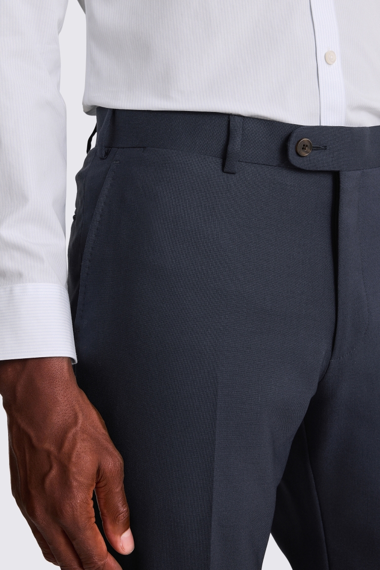 Navy Italian Tailored Fit Trousers - Image 3