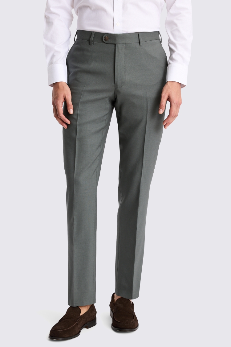 Khaki Italian Tailored Fit Trousers