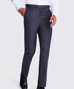 Grey Italian Tailored Fit Morningwear Trousers