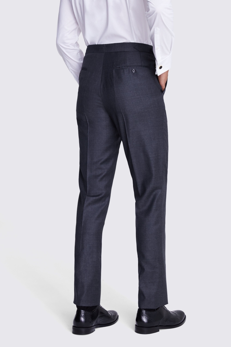 Grey Italian Tailored Fit Morningwear Trousers - Image 2
