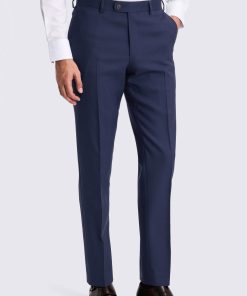Bright Blue Italian Tailored Fit Trousers