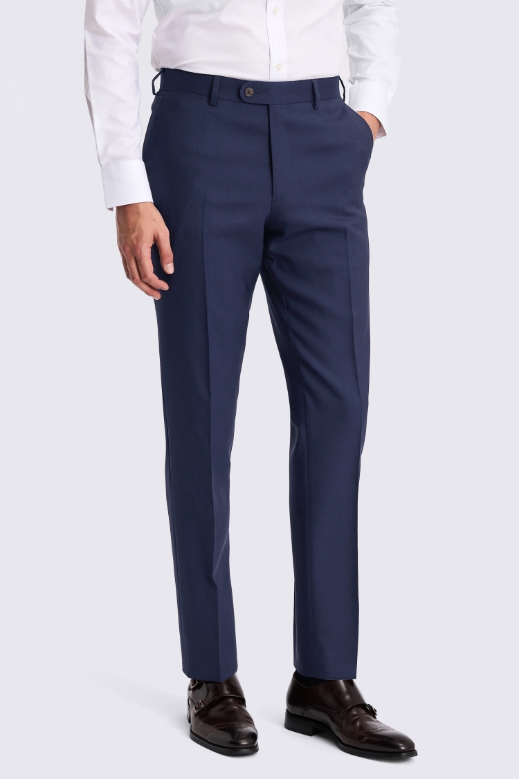 Bright Blue Italian Tailored Fit Trousers