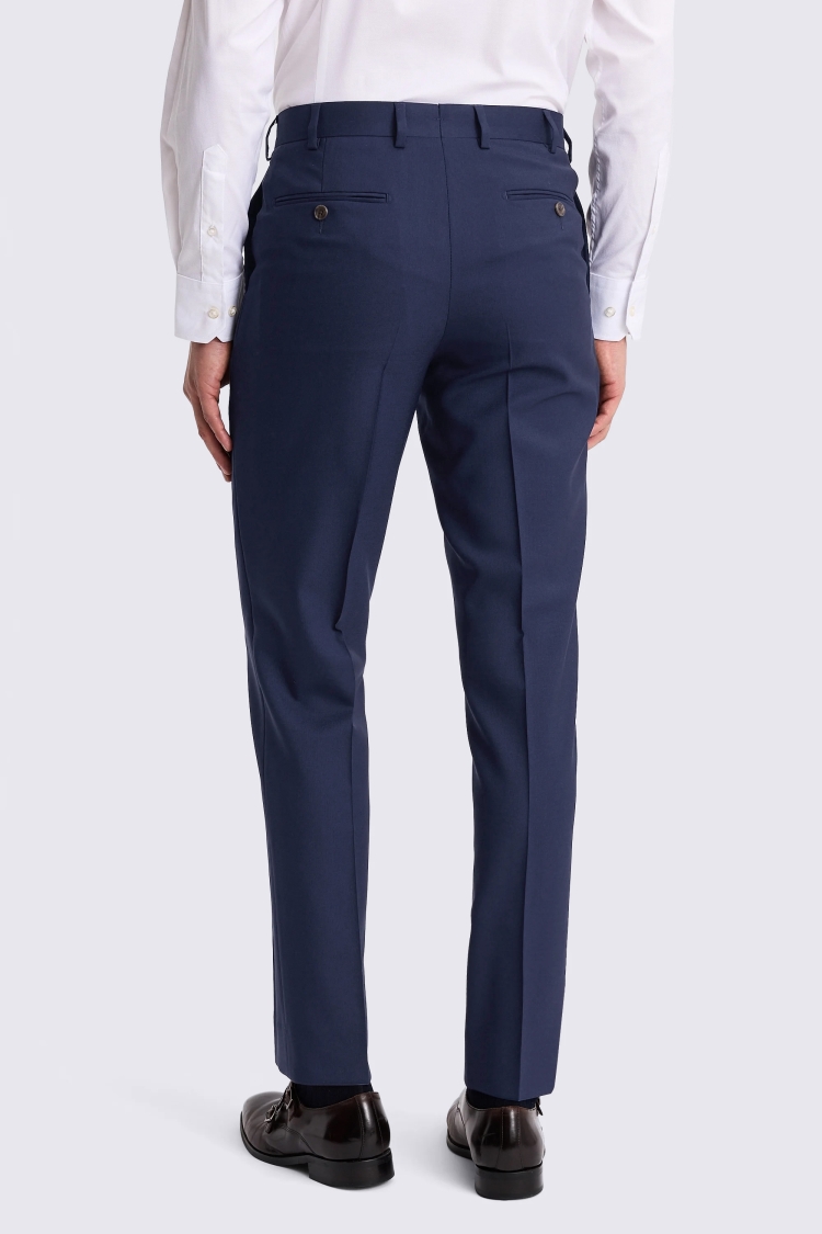 Bright Blue Italian Tailored Fit Trousers - Image 2