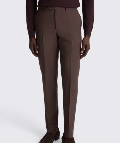 Dark Plum Tailored Fit Performance Trousers