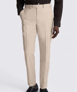 Neutral Tailored Fit Marl Performance Trousers