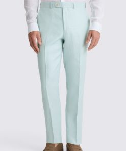 Aqua Tailored Fit Twill Linen Trouser