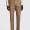 Chestnut Italian Tailored Fit Twill Linen Trouser