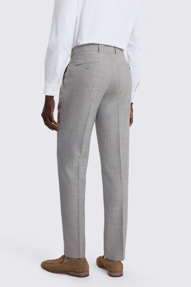 Light Grey Slim Fit Marl Trouser - Image 2