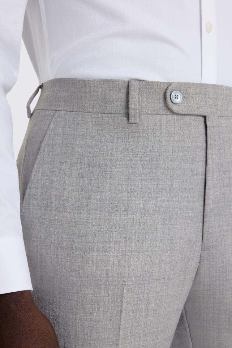 Light Grey Slim Fit Marl Trouser - Image 3
