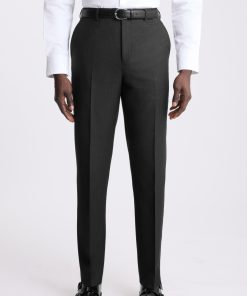 Charcoal Regular Fit Twill Trousers