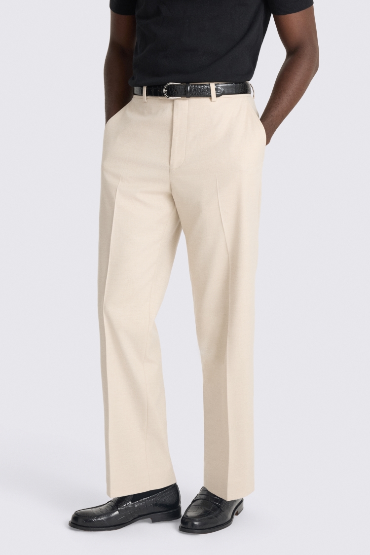Light Camel Relaxed Fit Trousers