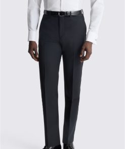 Black Tailored Fit Performance Dress Trousers