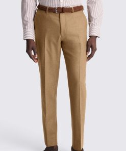 Gold Italian Tailored Fit Flannel Trouser