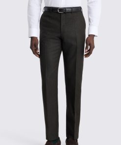 Green Tailored Fit Flannel Trouser