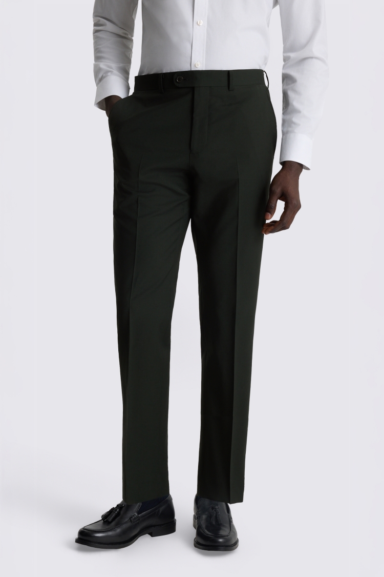 Dark Green Performance Tailored Fit Trousers