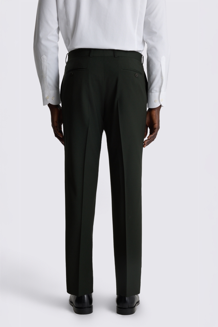 Dark Green Performance Tailored Fit Trousers - Image 2