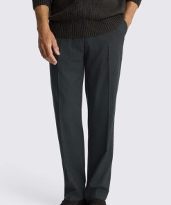 Charcoal Relaxed Fit Flannel Trousers