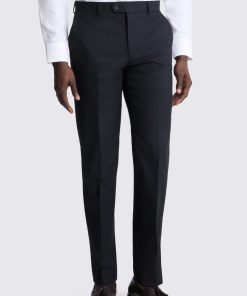 Navy Tailored Fit Puppytooth Trouser