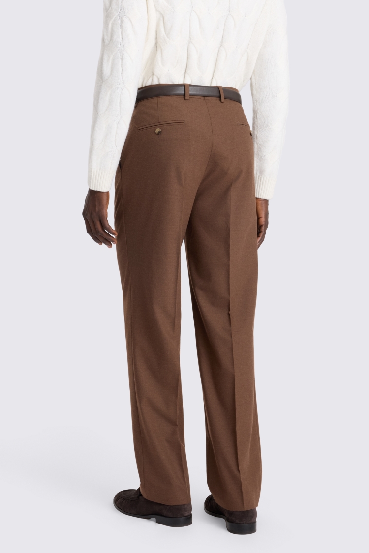 Chestnut Relaxed Fit Flannel Trousers - Image 2