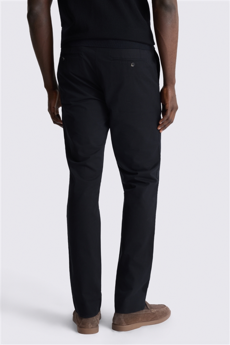 Black Slim Fit Cotton Chinos - Image 2